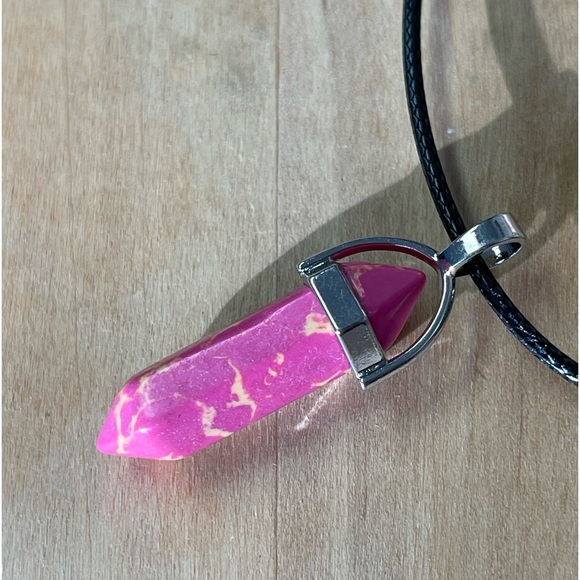 Gemstone Necklace Pendant Bullet Head Energy Meditation. - Picture 5 of 5